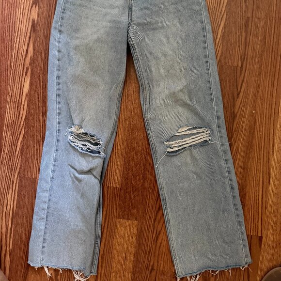 High Rise distressed straight leg RVCA jeans - Size 24 - Picture 2 of 5